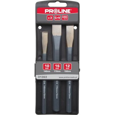 Ensemble de 3 gouges froids Proline - Outils de métallurgie - Publicité Ensemble de 3 gouges froids Proline - Outils de métallurgie - Publicité