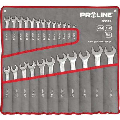 Proline Tools 35324 Zestaw kluczy kombinowanych - DIN 3113 Proline Tools 35324 Zestaw kluczy kombinowanych - DIN 3113