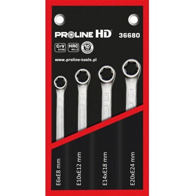 Proline Tools E6-E24 Torx Ringschlüssel - 4-tlg. Set Proline Tools E6-E24 Torx Ringschlüssel - 4-tlg. Set
