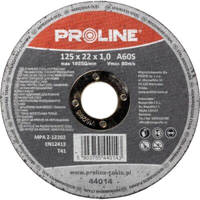 Proline Tools 44013 accessorio per smerigliatrice angolare - Disco da taglio per acciaio inossidabile Proline Tools 44013 accessorio per smerigliatrice angolare - Disco da taglio per acciaio inossidabile
