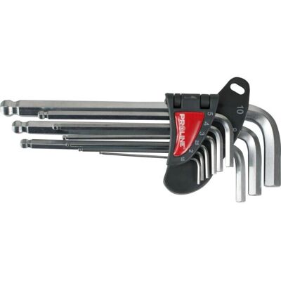 Zestaw kluczy imbusowych Proline Tools - 9 końcówek kulowych - 1,5-10mm Zestaw kluczy imbusowych Proline Tools - 9 końcówek kulowych - 1,5-10mm
