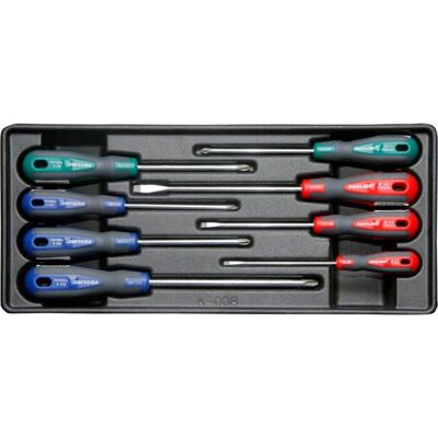 Pro Line Studio 58730 Manuelles Schraubenzieher - Tray für Flach- und Phillips-Schraubendreher - 8 stk Pro Line Studio 58730 Manuelles Schraubenzieher - Tray für Flach- und Phillips-Schraubendreher - 8 stk