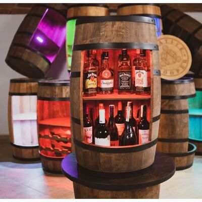Creative Cooper BarrelWood - Wenge - 80cm - LED - Regał na wino Creative Cooper BarrelWood - Wenge - 80cm - LED - Regał na wino