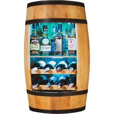 Regał na wino z dębu z LED - Eksponowanie i przechowywanie Regał na wino z dębu z LED - Eksponowanie i przechowywanie