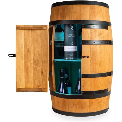 Creative Cooper - Ręcznie wykonany stojak na wino z dębu z RGB LED-ami - Vintage styl Creative Cooper - Ręcznie wykonany stojak na wino z dębu z RGB LED-ami - Vintage styl