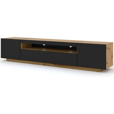 BIM FURNITURE Aura TV-Schrank - Schwarz, Braun, Beige - 200cm BIM FURNITURE Aura TV-Schrank - Schwarz, Braun, Beige - 200cm