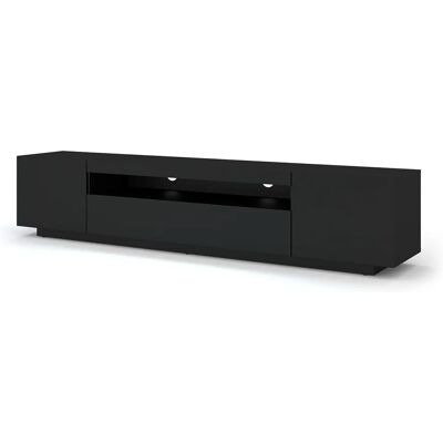 BIM FURNITURE Aura 200x37x42H Cm TV-Schrank - Modern, Schwarz Matt BIM FURNITURE Aura 200x37x42H Cm TV-Schrank - Modern, Schwarz Matt