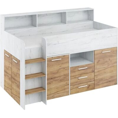 BIM FURNITURE - Etagenbett mit Schreibtisch & Regalen - Kinderzimmermöbel BIM FURNITURE - Etagenbett mit Schreibtisch & Regalen - Kinderzimmermöbel