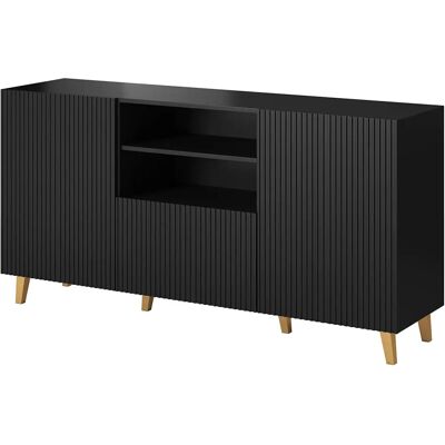 AKL FURNITURE PRIVATE Pafos - Schwarz matt - 150x40x82 cm - Kommode AKL FURNITURE PRIVATE Pafos - Schwarz matt - 150x40x82 cm - Kommode