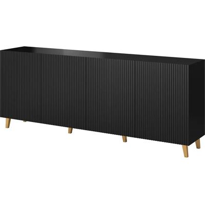 AKL FURNITURE PRIVATE Pafos Schwarze Matt Modern Kommode - Möbel AKL FURNITURE PRIVATE Pafos Schwarze Matt Modern Kommode - Möbel