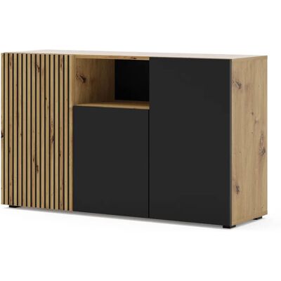 AKL FURNITURE PRIVATE Auris - Beige/Schwarz - 135x42x82 cm - Schrank AKL FURNITURE PRIVATE Auris - Beige/Schwarz - 135x42x82 cm - Schrank