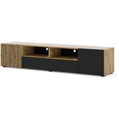 AKL FURNITURE PRIVATE Auris Beige - Support TV - 200x42x42 cm - Publicité AKL FURNITURE PRIVATE Auris Beige - Support TV - 200x42x42 cm - Publicité
