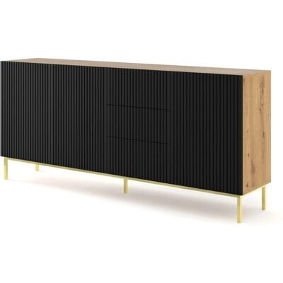 AKL FURNITURE PRIVATE RavennaB - Beige Negro Dorado - Cómoda AKL FURNITURE PRIVATE RavennaB - Beige Negro Dorado - Cómoda