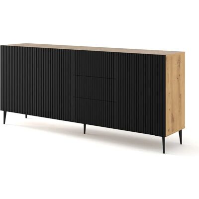 AKL FURNITURE PRIVATE RavennaB - Beige/Schwarz - 200x42x87 cm - Kommode AKL FURNITURE PRIVATE RavennaB - Beige/Schwarz - 200x42x87 cm - Kommode