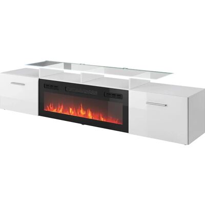 AKL FURNITURE PRIVATE Rova Cheminée électrique Meuble TV - Moderne 190cm - Publicité AKL FURNITURE PRIVATE Rova Cheminée électrique Meuble TV - Moderne 190cm - Publicité