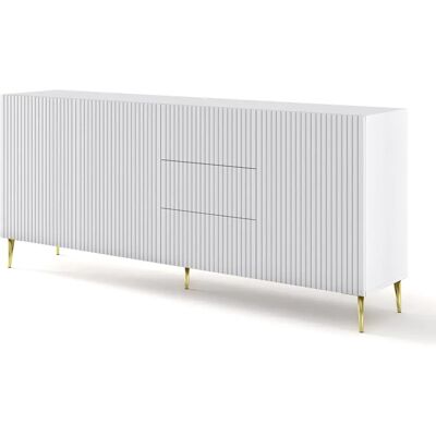 AKL FURNITURE PRIVATE RavennaB - Weiß und Gold - 200x42x87 cm - Kommode AKL FURNITURE PRIVATE RavennaB - Weiß und Gold - 200x42x87 cm - Kommode