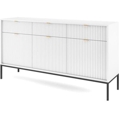 AKL FURNITURE PRIVATE Nova Sands Blanco - Cómoda - 154x39x83 cm AKL FURNITURE PRIVATE Nova Sands Blanco - Cómoda - 154x39x83 cm