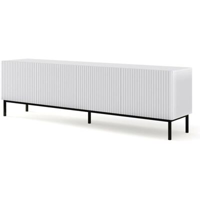 Mueble de TV Furnlux Ravenna - MDF, Push-to-Open, 4 Compartimientos Mueble de TV Furnlux Ravenna - MDF, Push-to-Open, 4 Compartimientos