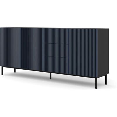 Buffet Philaé Azul y Negro - Bim Furniture - Ravenna - 3 Puertas y 3 Cajones Buffet Philaé Azul y Negro - Bim Furniture - Ravenna - 3 Puertas y 3 Cajones
