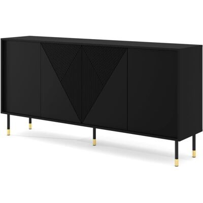 Generisches Modell - Schwarzer 4-türiger Sideboard - Sideboard Generisches Modell - Schwarzer 4-türiger Sideboard - Sideboard