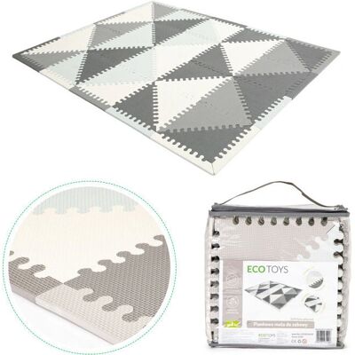 ECOTOYS Speelmat - Puzzelmat van schuim - Grijs/Wit - 157x127x1cm ECOTOYS Speelmat - Puzzelmat van schuim - Grijs/Wit - 157x127x1cm