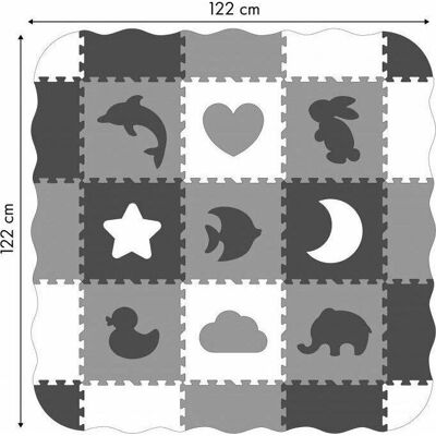 EcoToys Schaumstoffpuzzle Tiere Formen - Puzzle 122x122cm EcoToys Schaumstoffpuzzle Tiere Formen - Puzzle 122x122cm