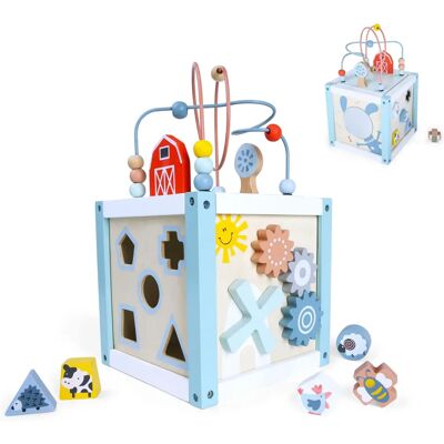 ECOTOYS Drewniany Edukacyjny Kostka - Zabawka dla Dzieci ECOTOYS Drewniany Edukacyjny Kostka - Zabawka dla Dzieci