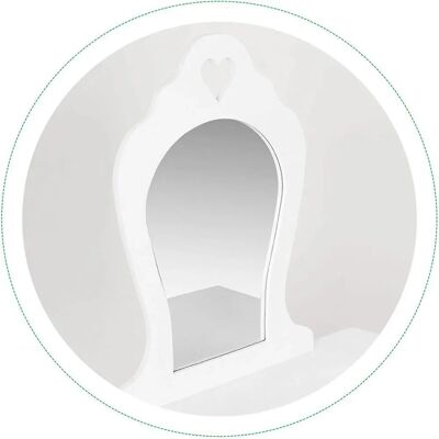 Duży dziecięcy toaletka ECOTOYS - Lustro, szuflada, stołek - Meble dziecięce Duży dziecięcy toaletka ECOTOYS - Lustro, szuflada, stołek - Meble dziecięce