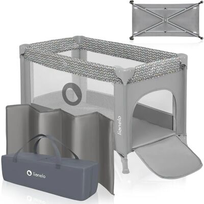 Lionelo Stefi Travel Cot - Mesh Sides, LockGuard, Portable Lionelo Stefi Travel Cot - Mesh Sides, LockGuard, Portable