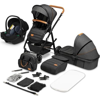 Lionelo Amber 3 in 1 - Passeggino multifunzionale - Grigio Grafite Lionelo Amber 3 in 1 - Passeggino multifunzionale - Grigio Grafite