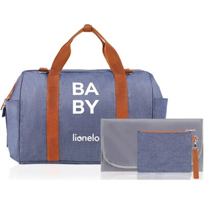 Lionelo Ida Blue Denim Diaper Bag with Accessories Lionelo Ida Blue Denim Diaper Bag with Accessories