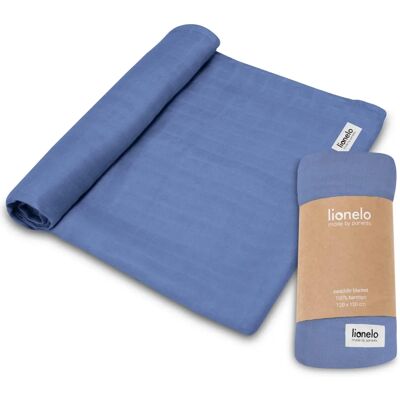 Lionelo Baby Bamboo Swaddle - Blue Denim Blanket Lionelo Baby Bamboo Swaddle - Blue Denim Blanket