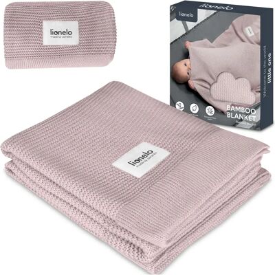 Coperta in Bambù Rosa Lionelo - Coperta per bebé, Ipoallergenica, 100x75cm Coperta in Bambù Rosa Lionelo - Coperta per bebé, Ipoallergenica, 100x75cm