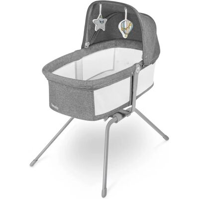 Lionelo Malin Grey Stone Travel Cot - 3-in-1 Baby Bed Lionelo Malin Grey Stone Travel Cot - 3-in-1 Baby Bed