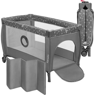 Lettino da viaggio Lionelo Stefi Plus Grigio e Bianco - Letto bambino Lettino da viaggio Lionelo Stefi Plus Grigio e Bianco - Letto bambino