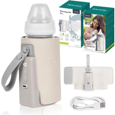 Lionelo Care Thermup Go Plus Beige Sand - Riscaldatore per biberon Lionelo Care Thermup Go Plus Beige Sand - Riscaldatore per biberon