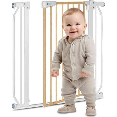 Lionelo Truus Slim Babysicherheitsgitter - Verstellbar, Druckmontage, Weiß Natur Lionelo Truus Slim Babysicherheitsgitter - Verstellbar, Druckmontage, Weiß Natur