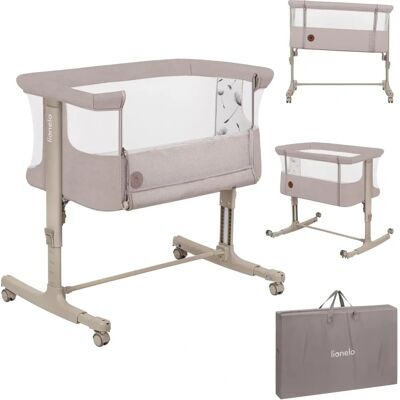 Lionelo Aurora 3in1 Co-sleeper - Babykorf tot 9 kg - Meegrowibed - 4 wielen met rem - Kampeerbedje Lionelo Aurora 3in1 Co-sleeper - Babykorf tot 9 kg - Meegrowibed - 4 wielen met rem - Kampeerbedje
