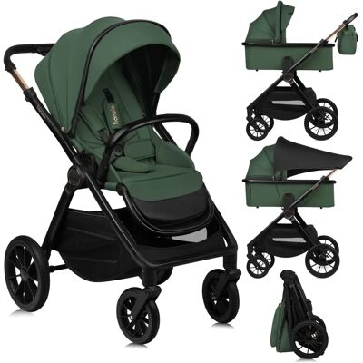 Poussette Lionelo Layla 2en1 - Vert Forêt, Légère & Polyvalente Poussette Lionelo Layla 2en1 - Vert Forêt, Légère & Polyvalente