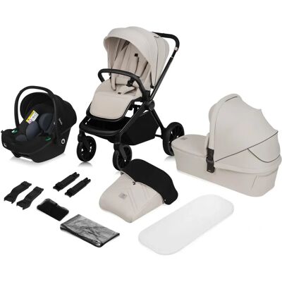 Poussette 3 en 1 LIONELO Mika Plus - Beige Poussette 3 en 1 LIONELO Mika Plus - Beige