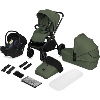 Passeggino 3 in 1 Mika Plus LIONELO - Tutto-terreno, Protezione massima Passeggino 3 in 1 Mika Plus LIONELO - Tutto-terreno, Protezione massima