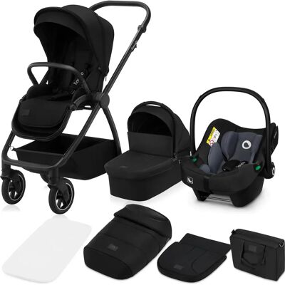 Lionelo Meril 3w1 - Poussette avec siège auto - Onyx noir - Publicité Lionelo Meril 3w1 - Poussette avec siège auto - Onyx noir - Publicité