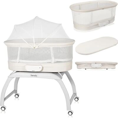 Lionelo Coral Baby Bassinet with Rocking & Scale - Baby Type Lionelo Coral Baby Bassinet with Rocking & Scale - Baby Type
