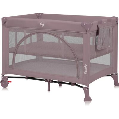 Lionelo Laura Pink Nude Travel Cot - 2-in-1 Lionelo Laura Pink Nude Travel Cot - 2-in-1