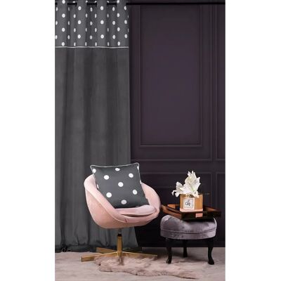 Tenda in Velluto con Pois Bianchi 140x270 - Tenda Tenda in Velluto con Pois Bianchi 140x270 - Tenda