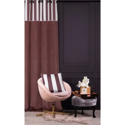 Tenda in Velluto Rosa Strisce Chic 140X270 Con Occhielli - Tenda Tenda in Velluto Rosa Strisce Chic 140X270 Con Occhielli - Tenda