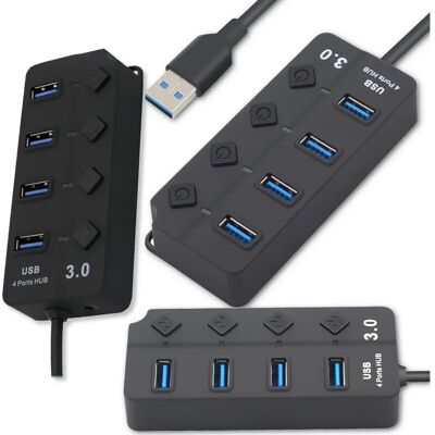 Generic - Hub USB 3.0 a 4 porte - 5Gbps - Hub Generic - Hub USB 3.0 a 4 porte - 5Gbps - Hub