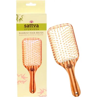 Sattva Bambus Haarbürste - Natur, Antistatisch, Sanft - Haarpflege Sattva Bambus Haarbürste - Natur, Antistatisch, Sanft - Haarpflege