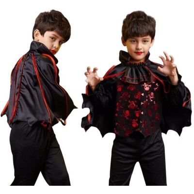 Generic - Dracula Vampire - Czarny Czerwony - Kids Halloween Costume Generic - Dracula Vampire - Czarny Czerwony - Kids Halloween Costume