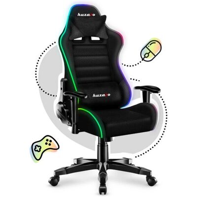 Huzaro Ranger 6.0 RGB Pelituoli - Musta Huzaro Ranger 6.0 RGB Pelituoli - Musta
